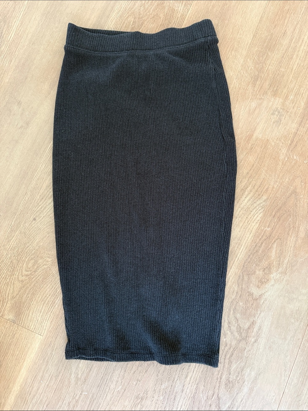 a new day Black Ribbed Knit Pencil Skirt